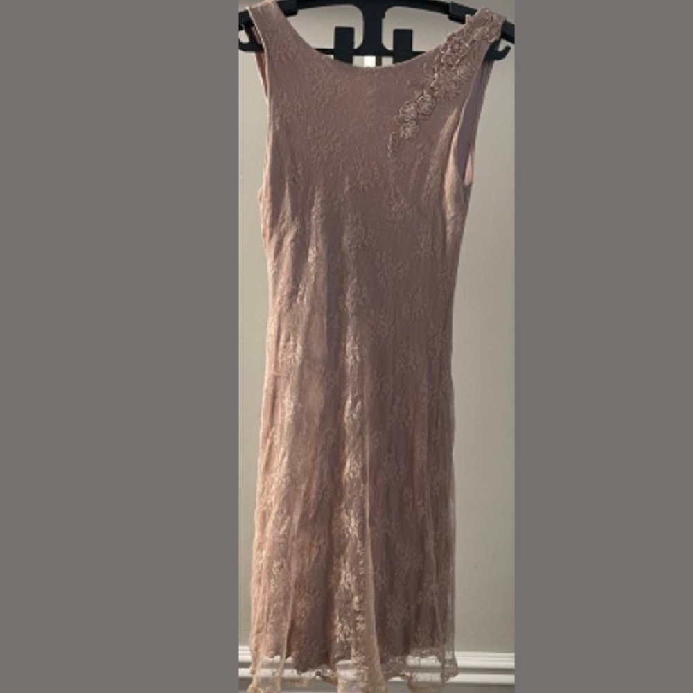 Shop 126 Rosé Embroidered Lace Cocktail Dress